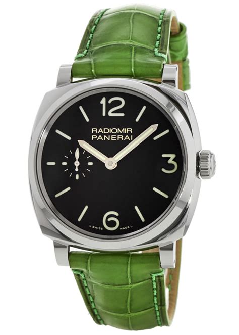 panerai on green strap|genuine panerai straps.